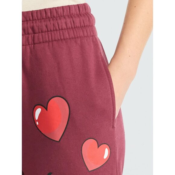 Betty Boop Women's Graphic Print Joggers, Size L (12-14), Relaxed Fit, Red - Picture 3 of 5